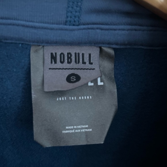 Nobull Blue Fleece Long Sleeve Logo Pullover Hoodie Sweatshirt Size Small NWT